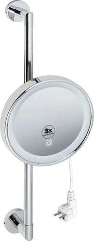 Bemeta Design Kozmetické zrkadlo, ø 200 mm, na tyči, s LED osvetlením - 116501682