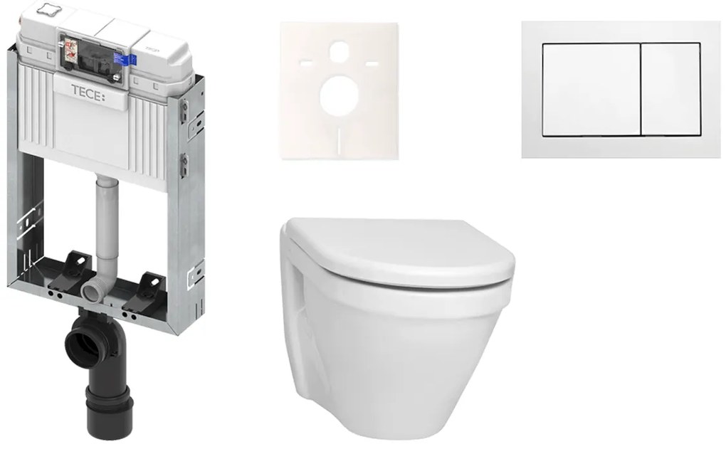 Cenovo zvýhodnený závesný WC set TECE na zamurovanie + WC Vitra S50 KMPLS50T