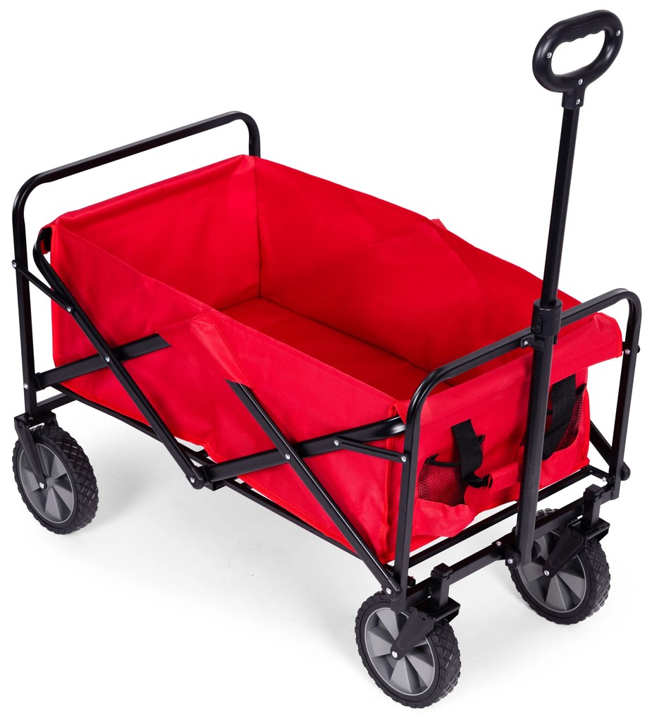 Skladací transportný záhradný vozík - červený 47x105 cm MultiGarden