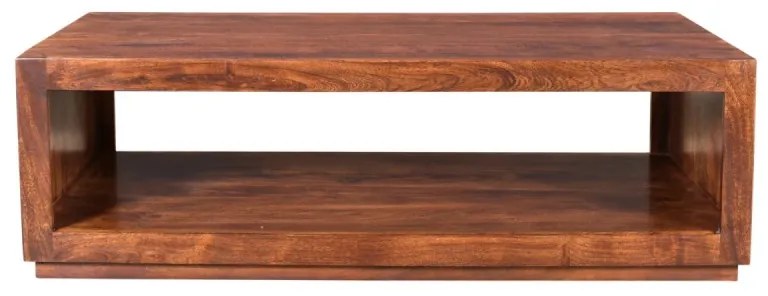 furniture-nabytek.cz - Masívny konferenčný stolík Milburn z akácie, lakovaný, hnedý – 116×57×35 cm
