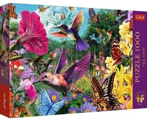 Trefl Puzzle Premium Plus Čajový čas: Záhrada kolibríkov, 1000 dielikov