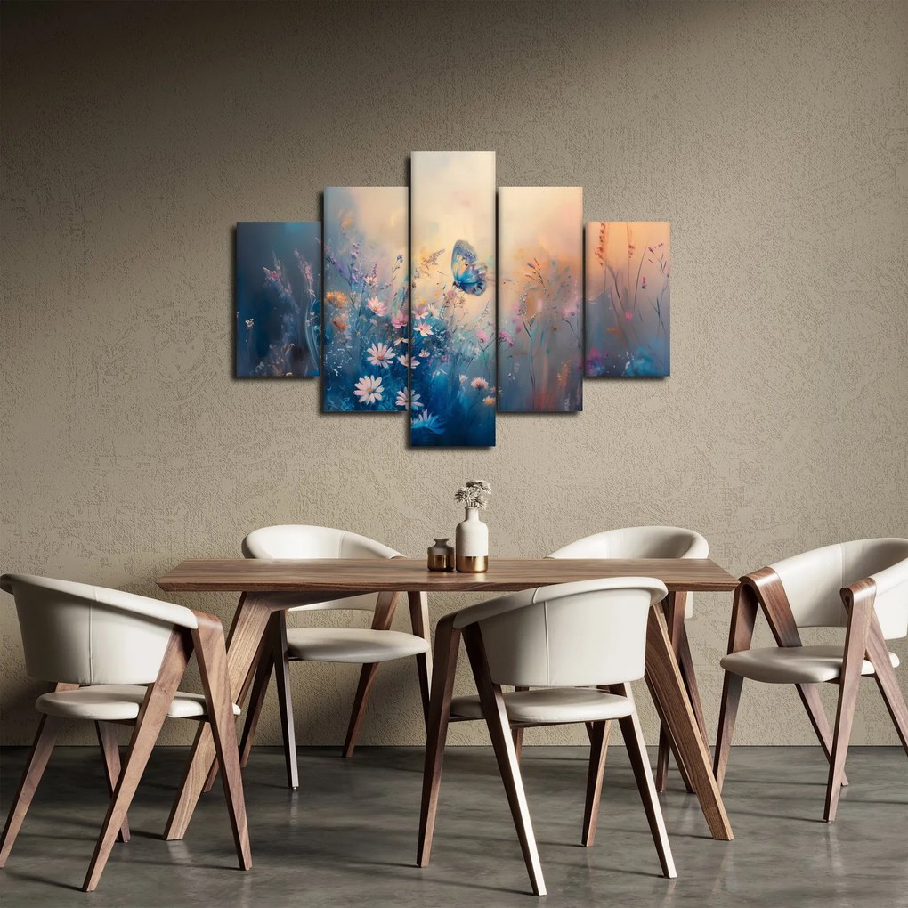 Obraz - Lúka s motýľom (150x105 cm)