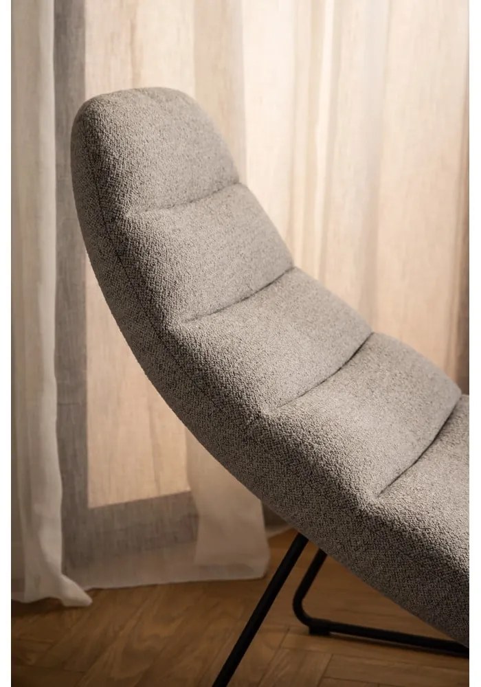 Béžová leňoška z textílie buklé Chaplin – Actona