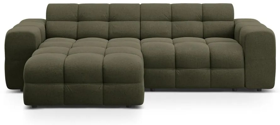 Zelená rohová pohovka (ľavý roh/s leňoškou) Kendal – Micadoni