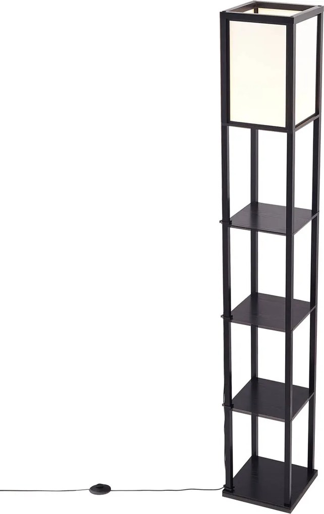 Dizajnová stojaca lampa čierna a biela vrátane LED - Nea