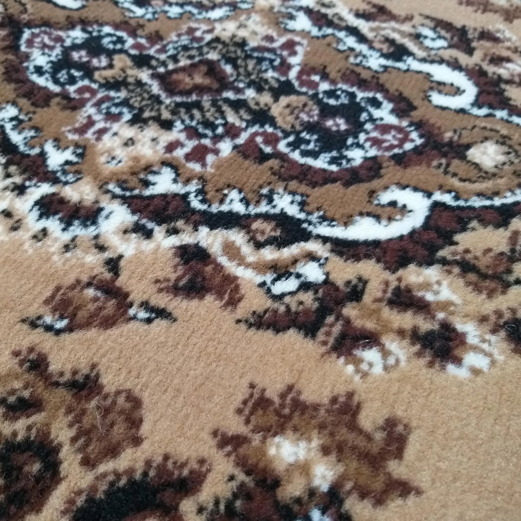 Koberec s orientálnym vzorom Alfa 06 – hnedý odtieň Rozmer: 60x100 cm