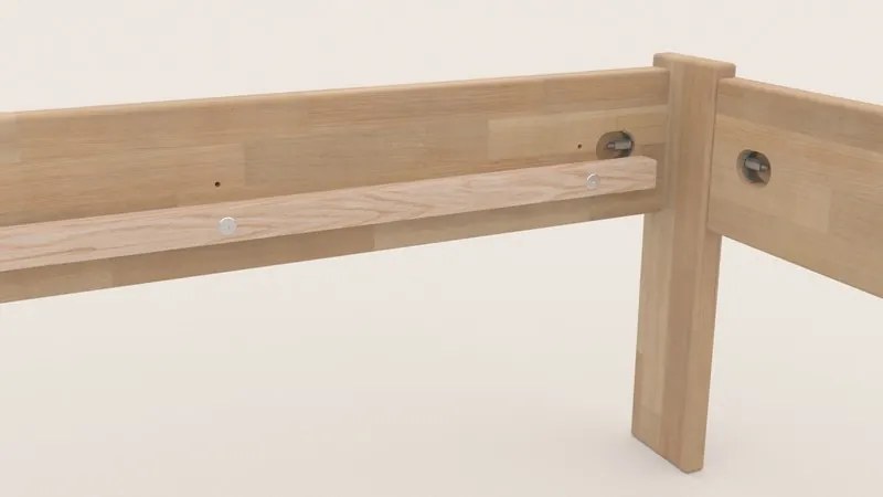 Skrátená posteľ Mystic 90x190 cm, prírodný buk