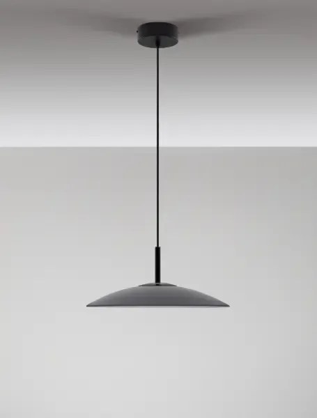 LED čierno-dymový dizajnový luster Polifemo 40