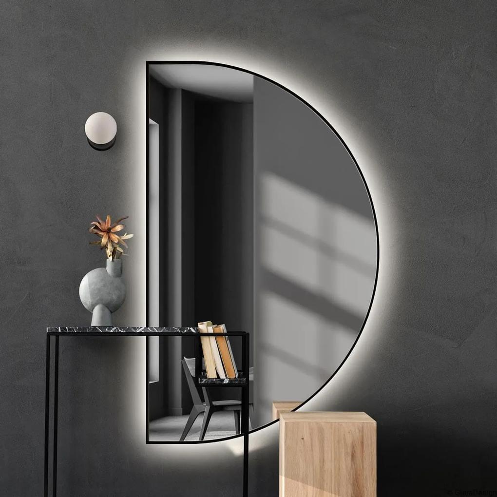 Zrkadlo Portal Wide LED Black Rozmer: 110 x 80 cm
