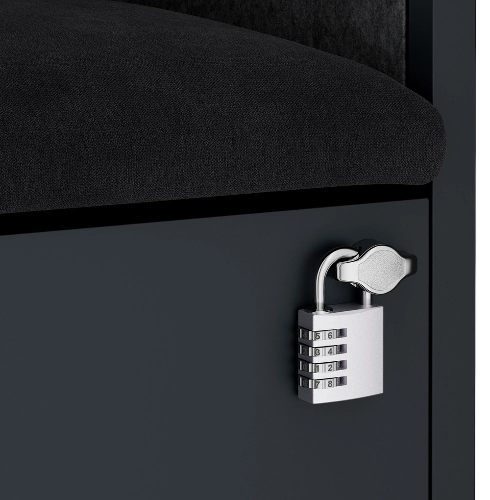 Akustická kabína SALLY MentalBox 1150 mm – antracitový korpus, tmavosivé sedadlo