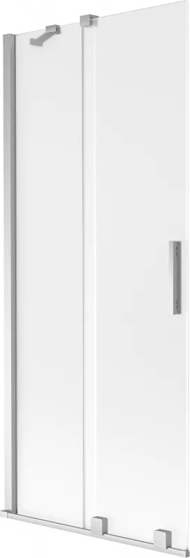 Mexen Velar, 2-krídlová posuvná vaňová zástena 85 x 150 cm, 8mm sklo námraza, chrómová, 896-085-000-31-01