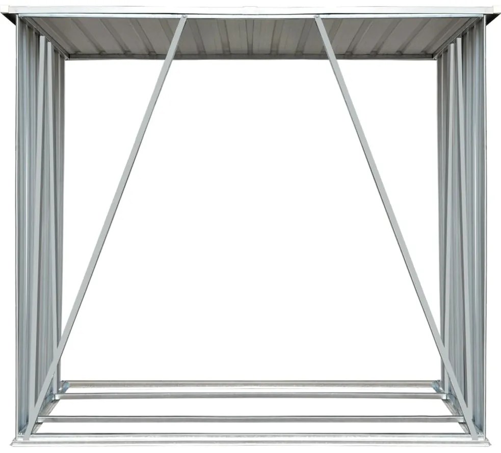 Záhradná kôlňa na drevo z galvanizovanej ocele 163x83x154 cm hnedá