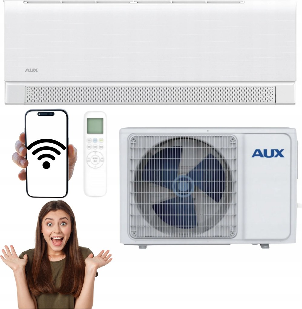 Klimatizácia na stenu Aux C-Smart 2,75 kW 30 m2 Funkcia Ohrievania WiFi Ionizácia