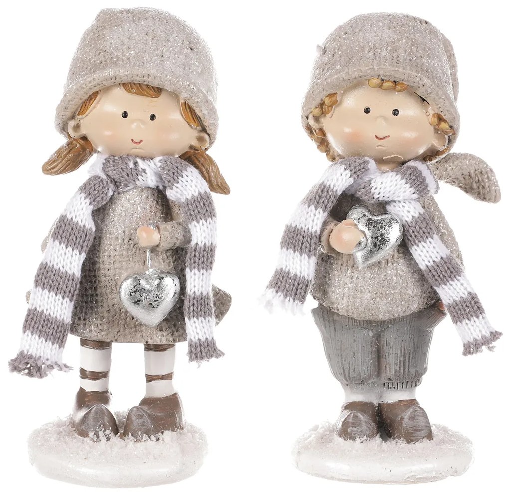 Deti v zimnom oblečení 15cm