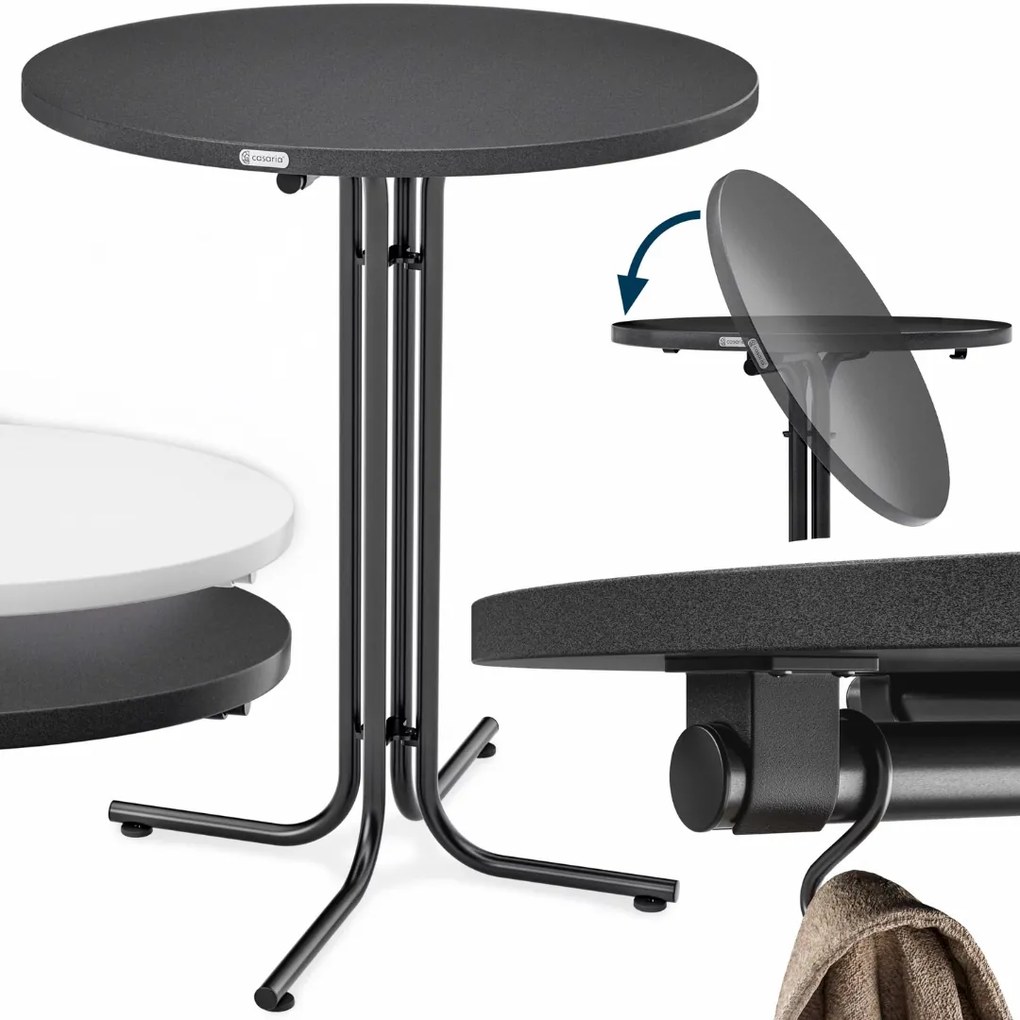 Barový stôl RAUL sklápateľný 110x80cm, šedá Casaria