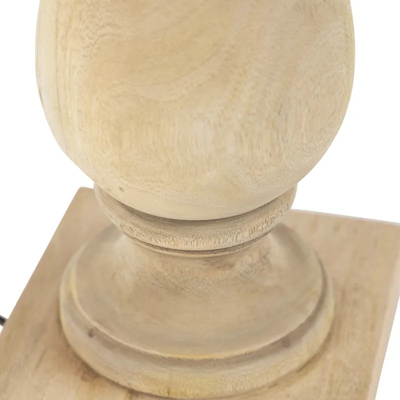 Rustikálna stolná lampa bez tienidla z prírodného dreva - Catnip