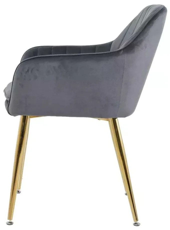 LuxuryForm DESIGN Stolička AUSTIN VELUR - tmavo šedá