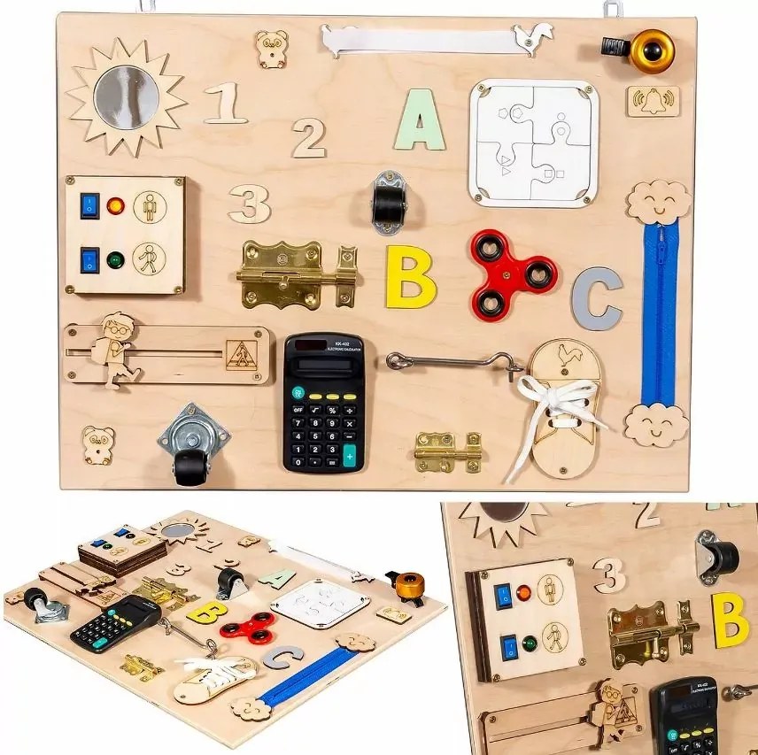 Interaktívna detská tabuľa - 50x37,5 cm - prírodná - typ 3