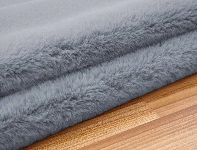 Protišmykový koberec RABBIT strieborný kruh