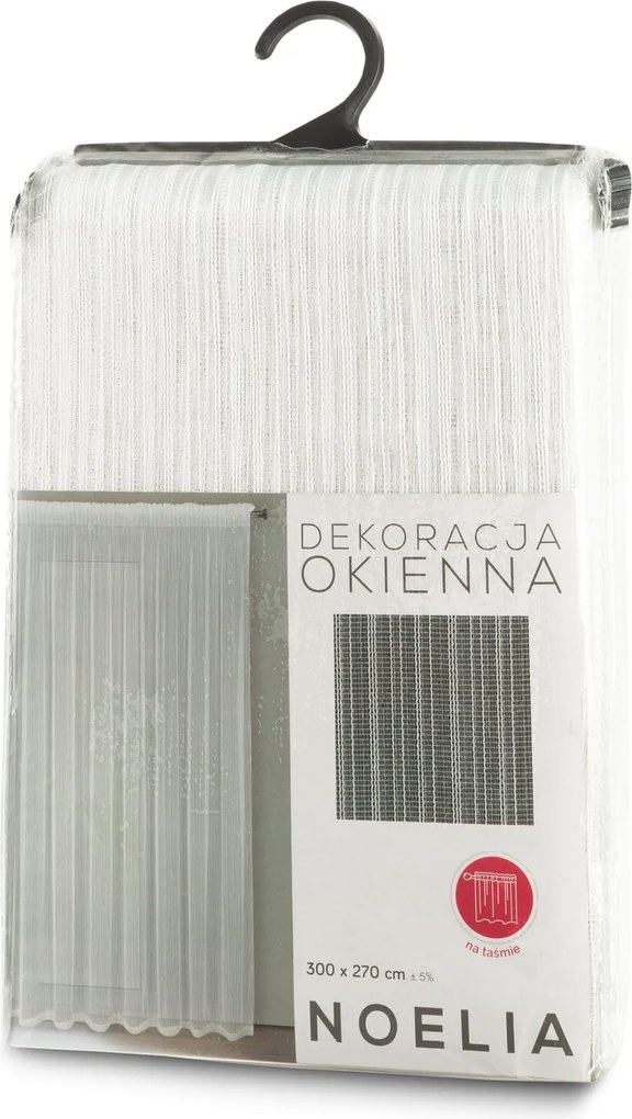 ZÁCLONA NA PÁSKE NOELIA 300X270 CM BIELA