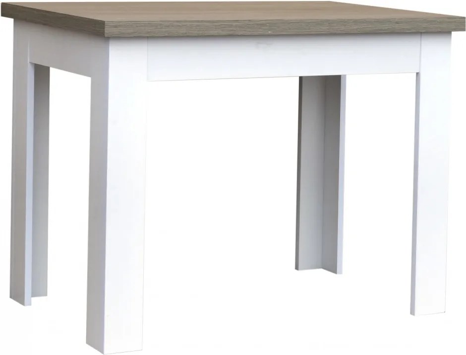Moderný rozkladací jedálenský stôl 120 x 70 cm - rôzne dekory - Alaska bílá