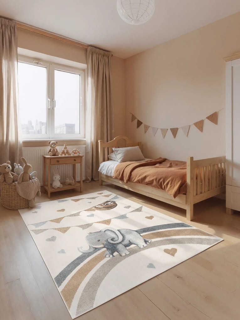 Villeroy & Boch, Detský kusový koberec Villeroy & Boch Boho Kids 106305 Cream Multicolor, 160x230, biela, detská izba