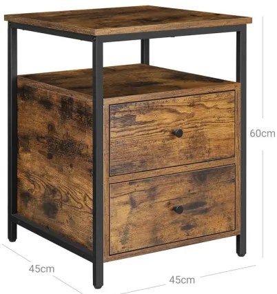 Nočný stolík ARIN hnedá/čierna