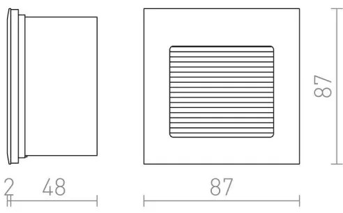 RED - Design Rendl - R10606 - LED Vstavané svietidlo INTRO LED/1W/230V
