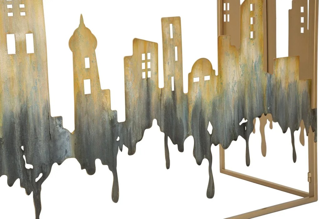 Konzolový stolík City 110 cm zlatý/viacfarebný