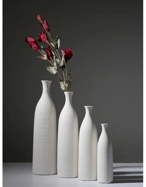 Keramická váza 46 cm, biela