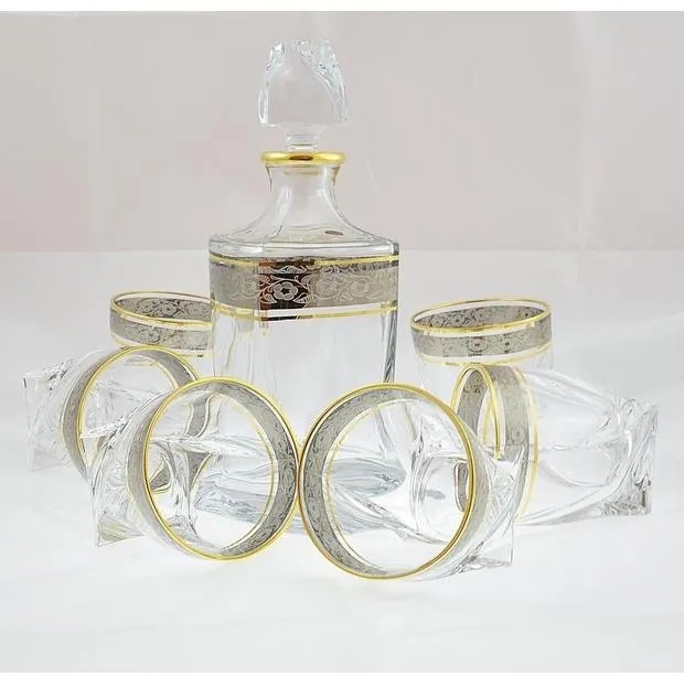 BOHEMIA QUADRO GOLD-PLATINUM WHISKY SADA 1+6 KS
