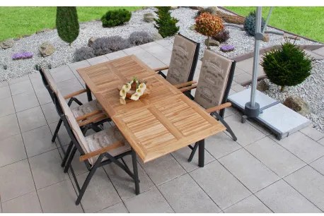Doppler CONCEPT teak - záhradné polohovacie kreslo