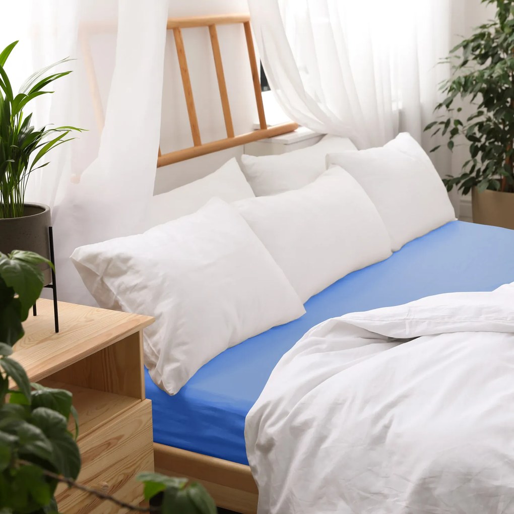 DETSKÉ JERSEY PRESTIERADLO 011 80X160 CM MODRÉ