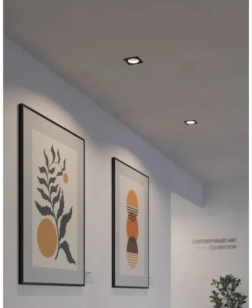 Eglo 900763 - LED RGBW Stmievateľné podhľadové svietidlo CAROSSO-Z 4,7W/230V čierna