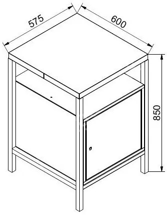 Prístavný dielenský zásuvkový box na náradie k pracovným stolom GD, 3 zásuvky, 1 polica, 575 x 600 x 850 mm, modrá