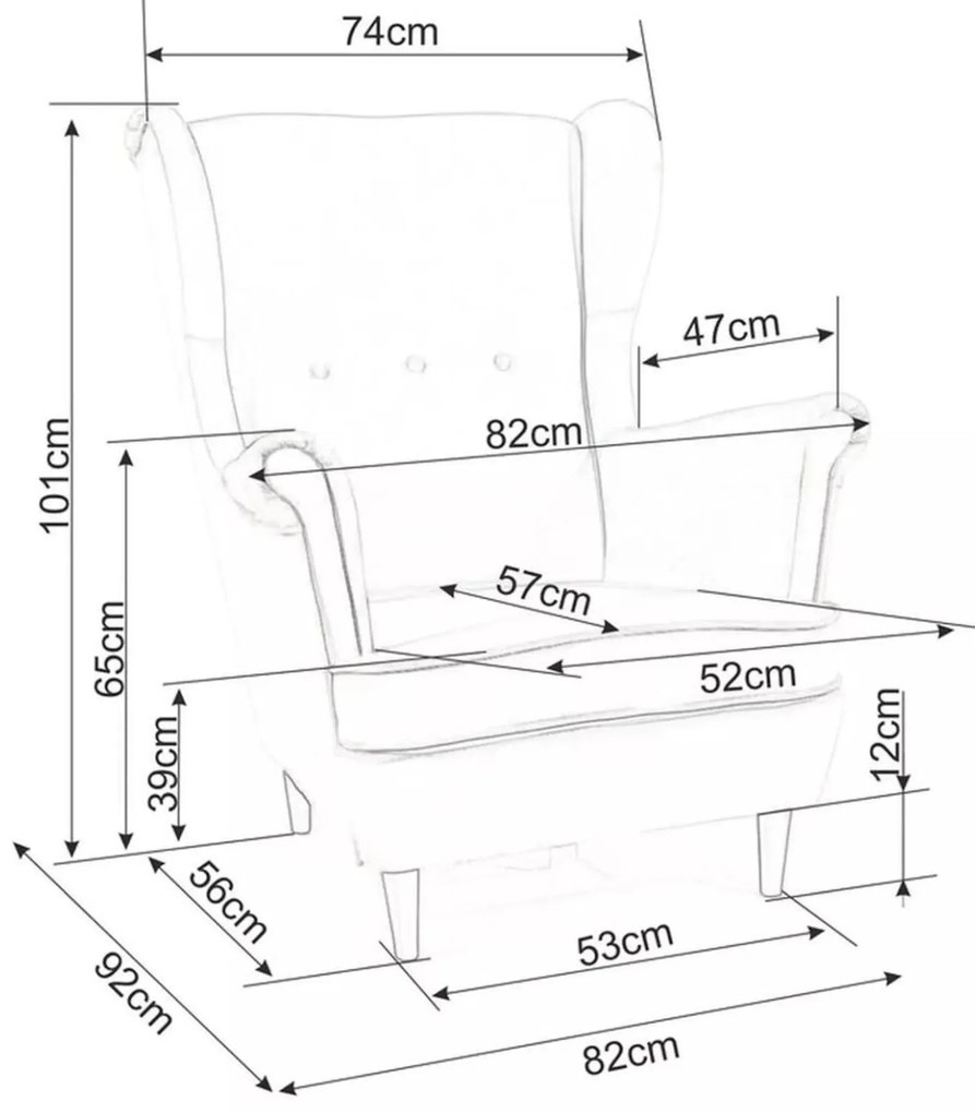Relaxačné kreslo Linn (kvety krém). Akcia -6%. Vlastná spoľahlivá doprava až k Vám domov. 1050432