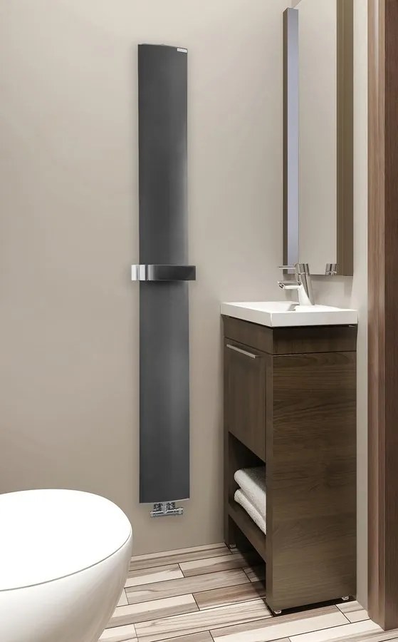 Ridea Ridea, OTHELLO MONO SLIM vykurovacie teleso hliníkové 300x1890mm, čierna mat, 2301189030SN