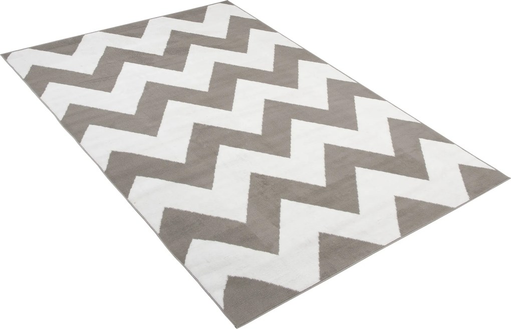 TA Koberec C437A SVETLO SIVÁ/BIELA BALI PP Rozmer: 180x250 cm