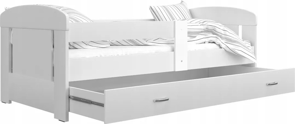 GL Jakub Color 200x80 posteľ  + úložný box biele Farba: Biela