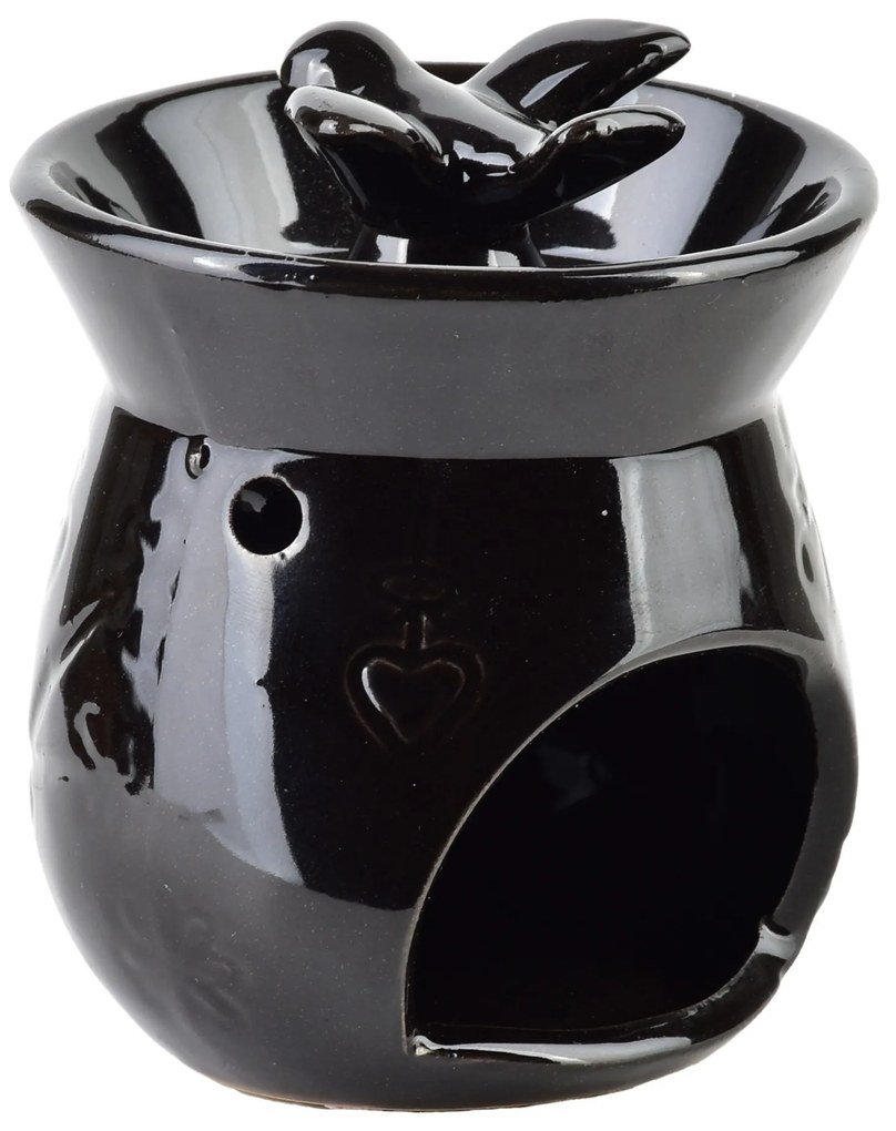 Keramická aroma lampa LOSKI 9 cm černá