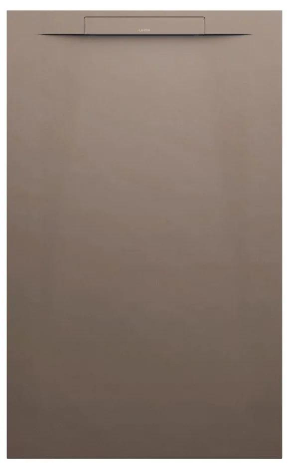 LAUFEN Pro S obdĺžniková sprchová vanička z materiálu Marbond, lineárny odtok na kratšej strane, 1300 x 800 x 32 mm, matná kávová, H2111821290001