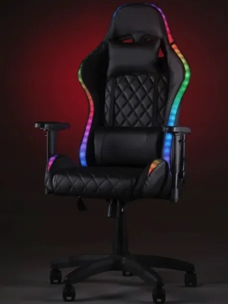 Štýlové ergonomické herné kreslo s LED osvetlením