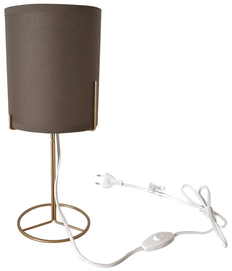 Kondela stolná lampa ANELE kov/sivohnedá Taupe