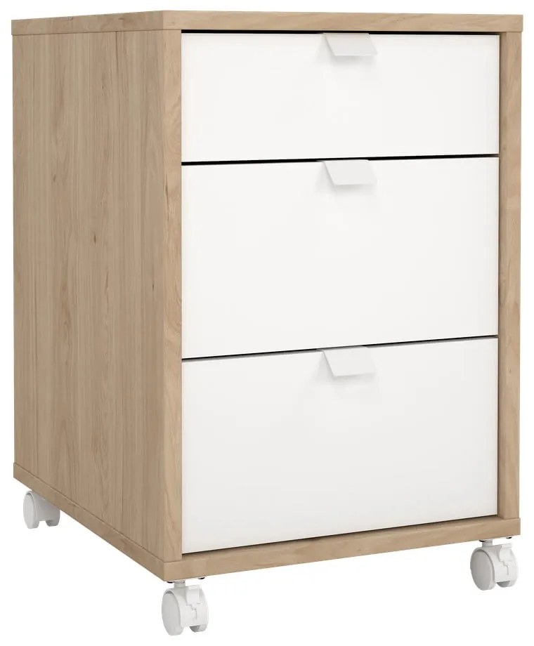 Skrinka v dekore duba v bielo-prírodnej farbe 41x61 cm Sign – Tvilum