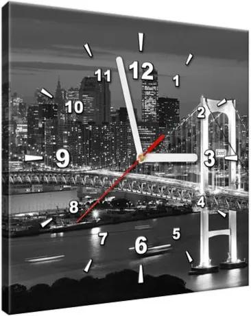Obraz s hodinami Dúhový most Tokio 30x30cm ZP2390A_1AI