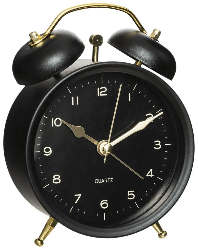 Stolné hodiny Retro, čierna
