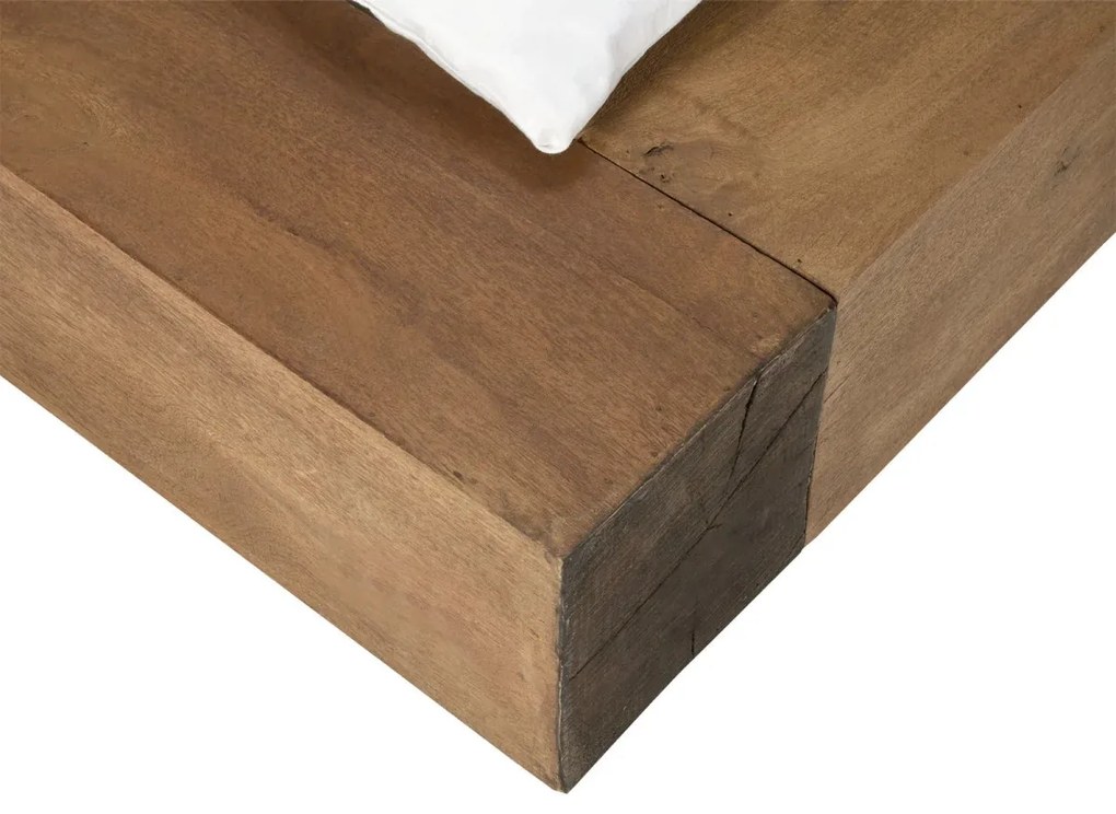 furniture-nabytek.cz - Masívna posteľ Dunas z mangového dreva, lakovaná, hnedá