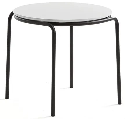 Konferenčný stolík Ashley, Ø570 x 470 mm, čierna, biela