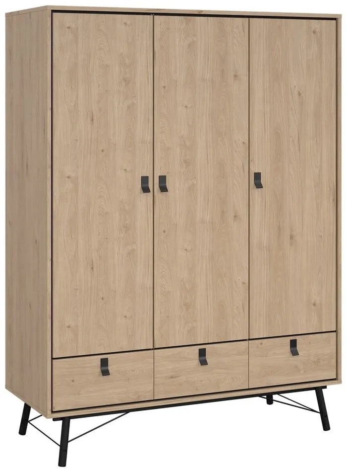 Šatníková skriňa v dekore duba v prírodnej farbe 150x200 cm Ry – Tvilum