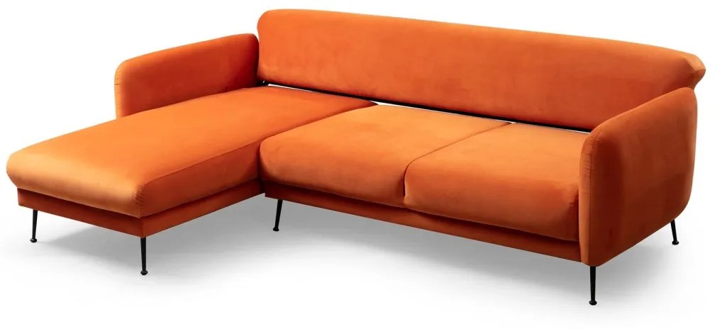 Rohová sedacia súprava Sevilla 270 cm oranžová ľavá